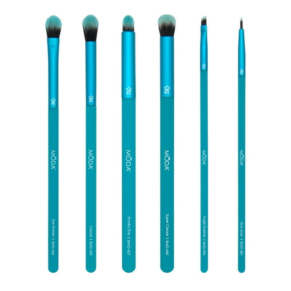 Moda Brush Complete 6pc Eye Makeup Brush Set.