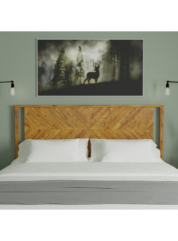 BME Christiana King Size Headboard, Rustic, Solid Wood Wooden Bed Frame, Bright Rustic