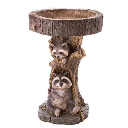 BMForward Resin Birdbath Polyresin Antique Garden Bird Bath For Home Garden Yard