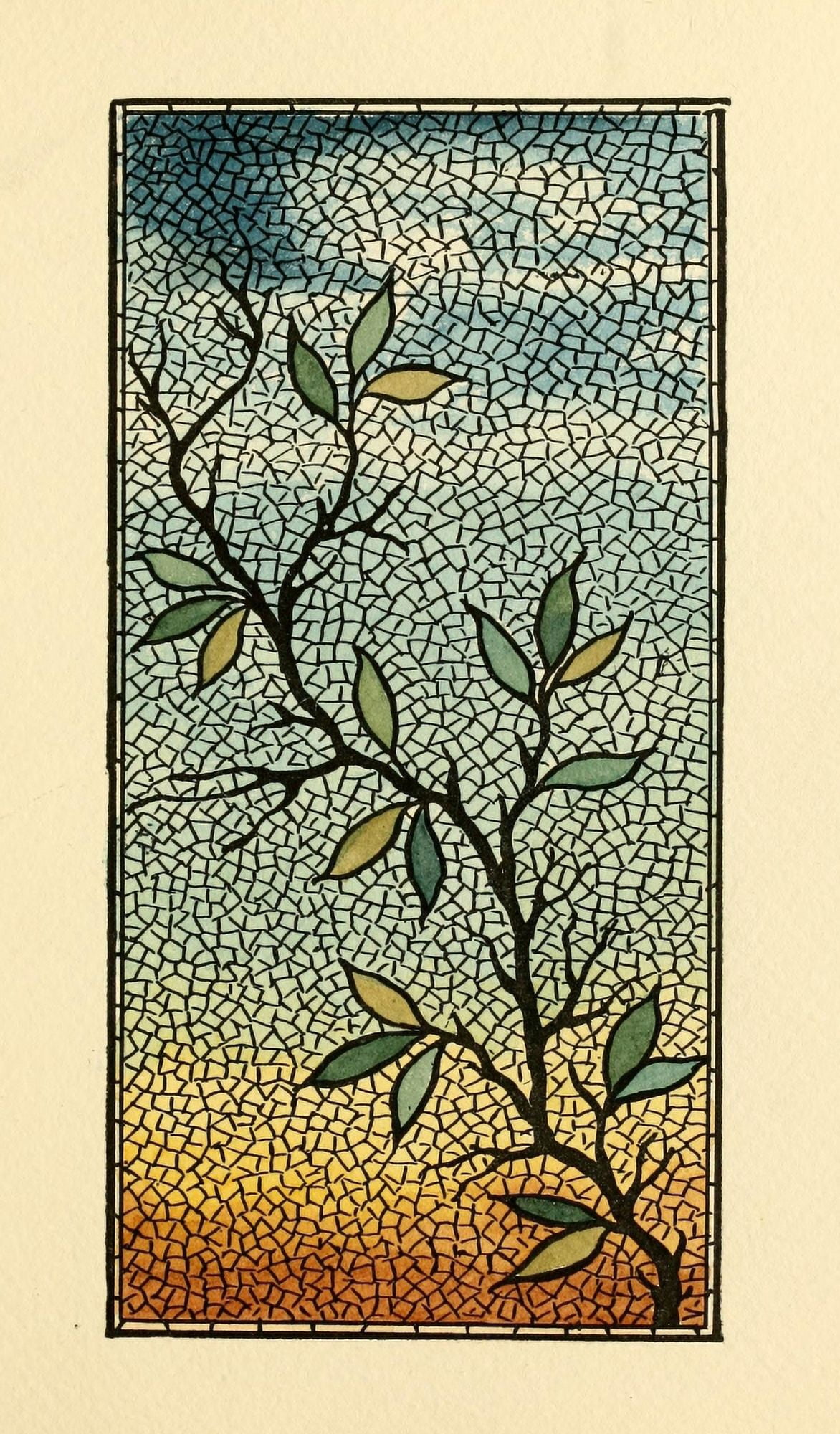 BMG Co Belcher Mosaic Glass 1886 10 Canvas Art - (24 x 36)