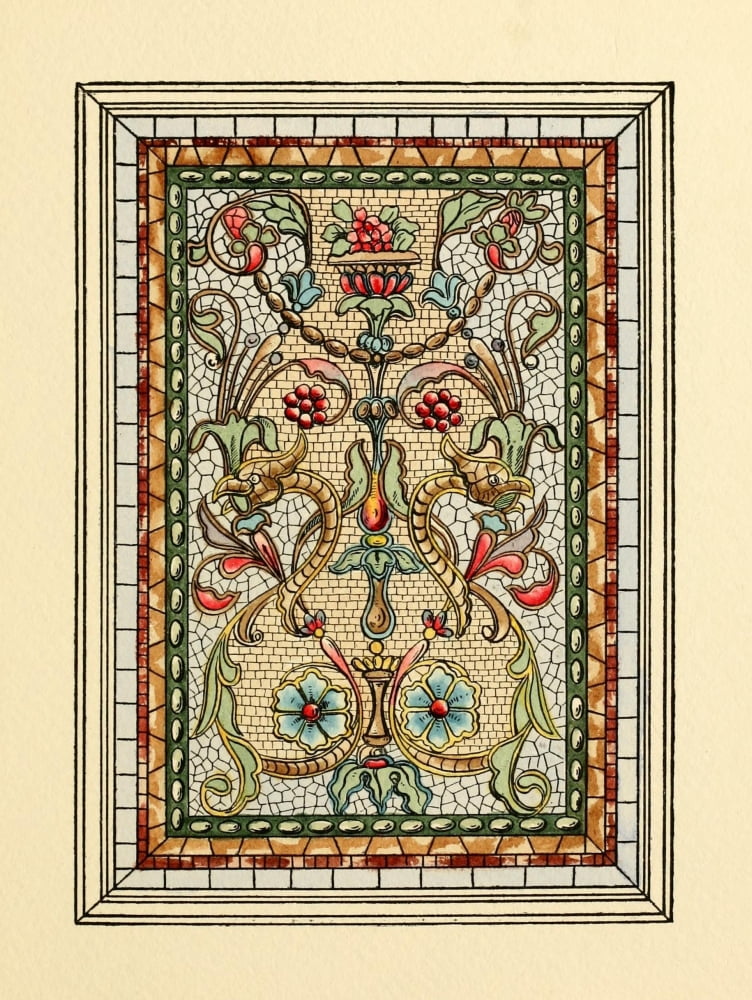 BMG Co Belcher Mosaic Glass 1886 11 Canvas Art - (24 x 36)