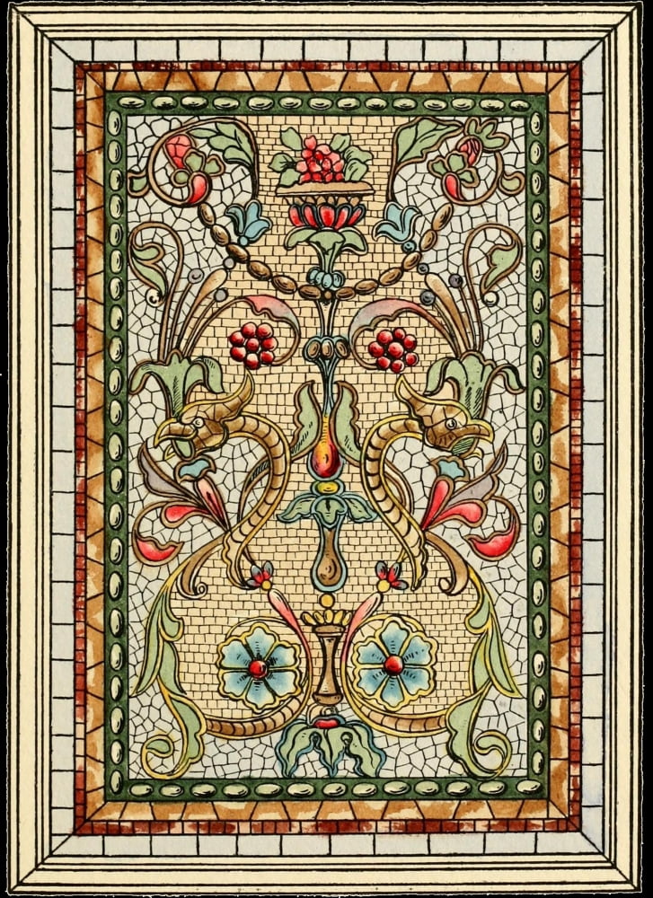 BMG Co Belcher Mosaic Glass 1886 11 Canvas Art - (24 x 36)
