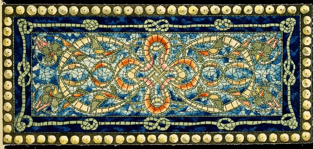 BMG Co Belcher Mosaic Glass 1886 13 Canvas Art -  (24 x 36)