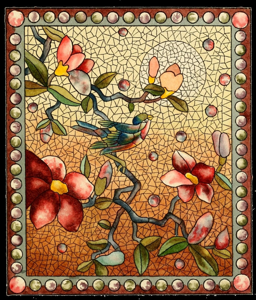 BMG Co Belcher Mosaic Glass 1886 16 Canvas Art - (18 x 24)