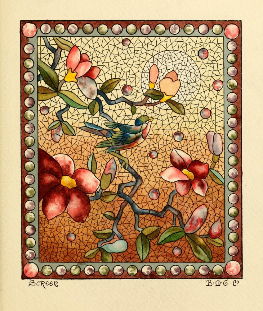 BMG Co Belcher Mosaic Glass 1886 16 Canvas Art -  (18 x 24)