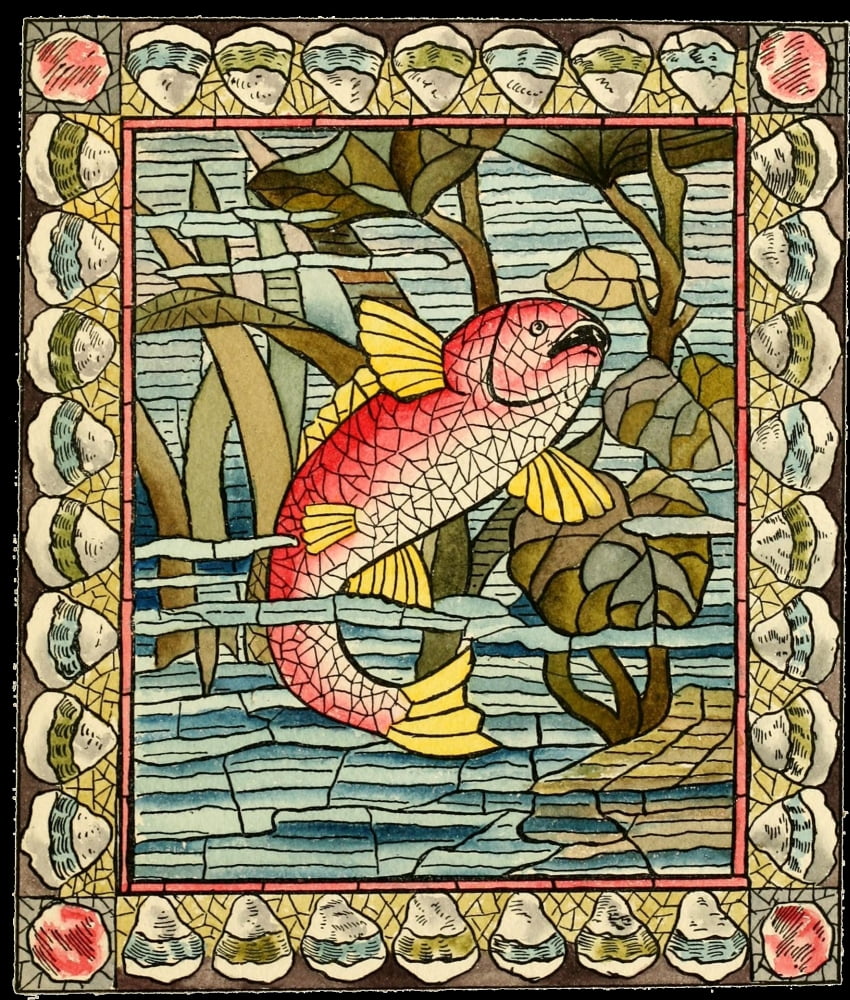 BMG Co Belcher Mosaic Glass 1886 17 Canvas Art - (24 x 36)