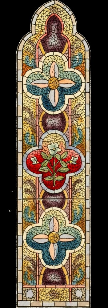 BMG Co Belcher Mosaic Glass 1886 18 Canvas Art - (18 x 24)