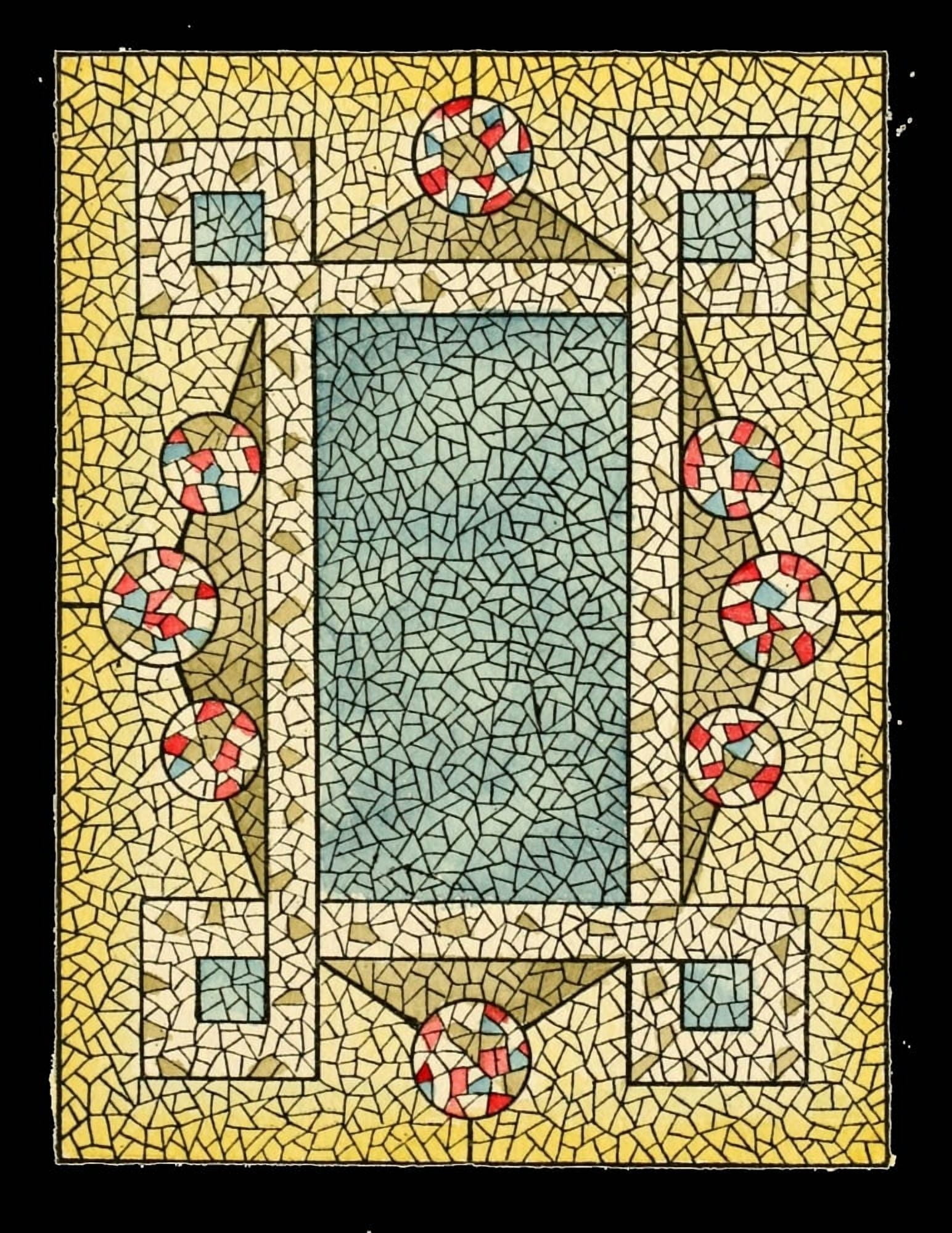 BMG Co Belcher Mosaic Glass 1886 7 Canvas Art - (18 x 24)
