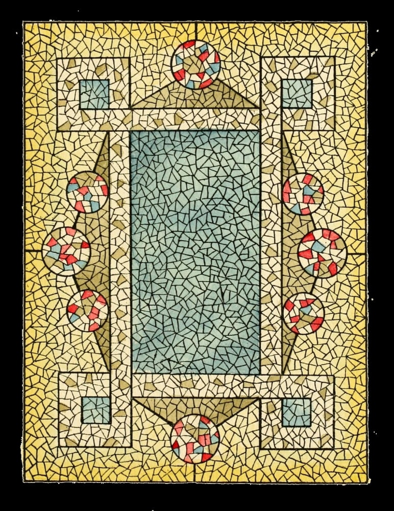 BMG Co Belcher Mosaic Glass 1886 7 Canvas Art - (24 x 36)
