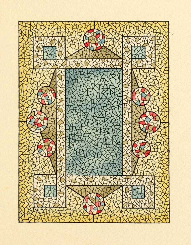 BMG Co Belcher Mosaic Glass 1886 7 Canvas Art - (24 x 36)