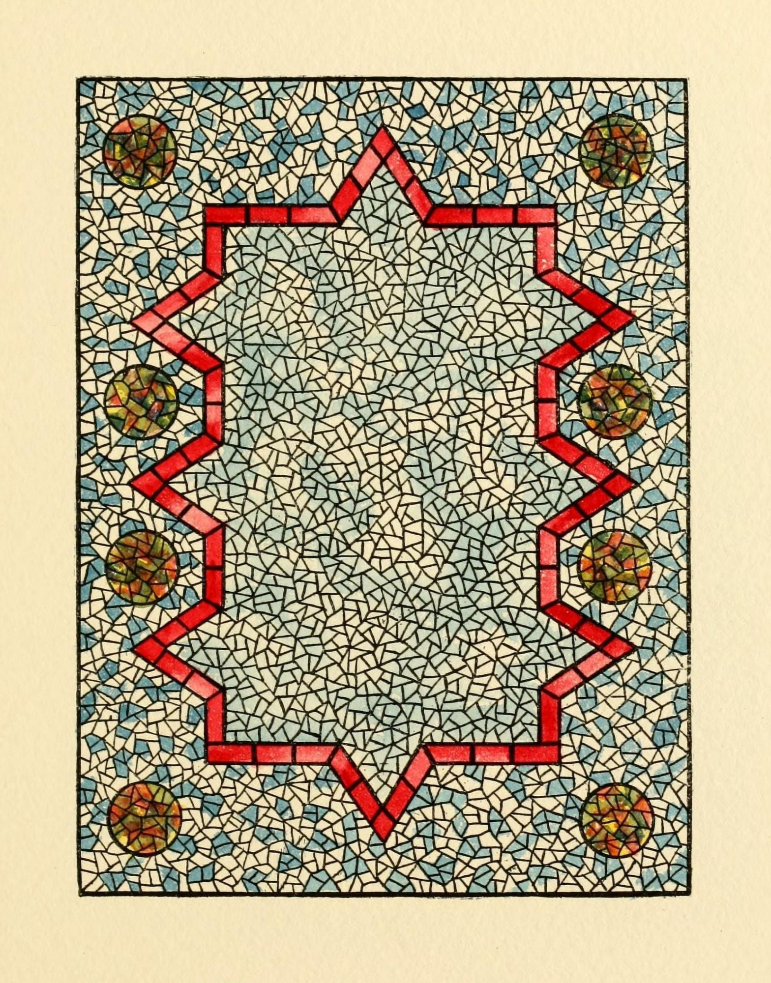 BMG Co Belcher Mosaic Glass 1886 8 Canvas Art -  (24 x 36)
