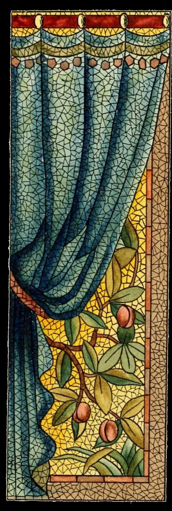 BMG Co Belcher Mosaic Glass 1886 9 Canvas Art - (24 x 36)