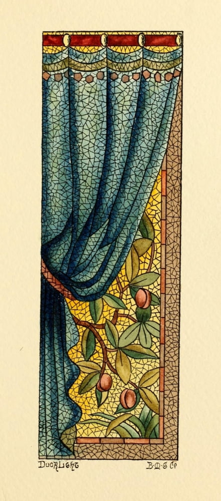 BMG Co Belcher Mosaic Glass 1886 9 Canvas Art - (24 x 36)