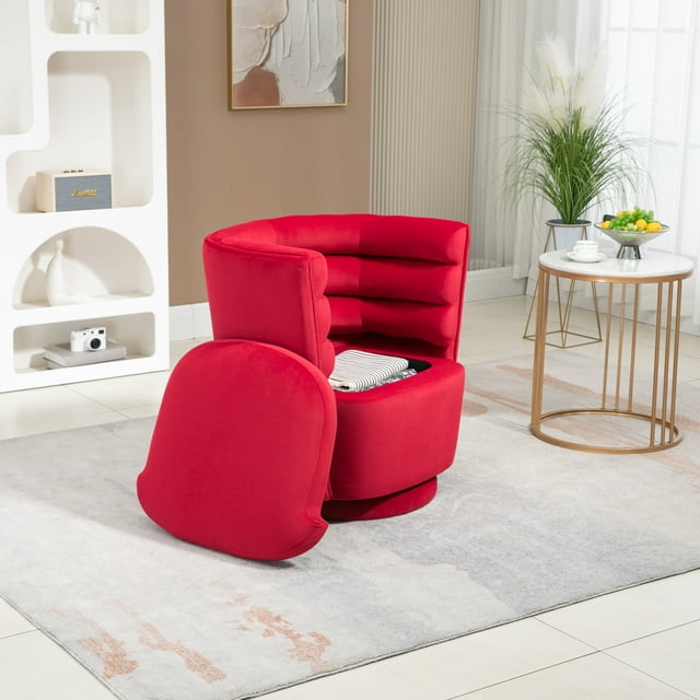 BMHUEDAP COOLMORE Swivel Barrel Chair Comfy Round Chair with Room ...