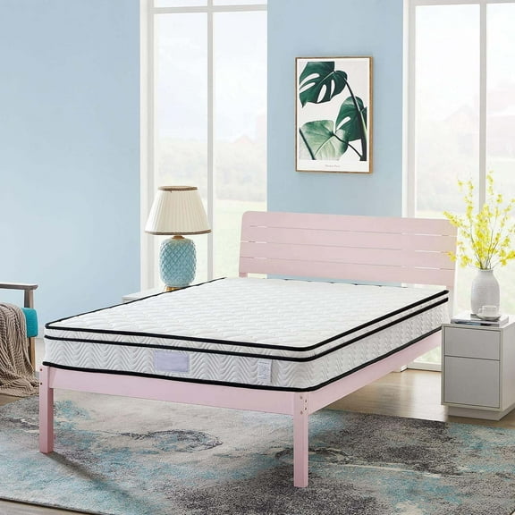 BMMB 10 Inch Memory Foam Mattress, Medium-Firm Feel, Innerspring Hybrid Mattress, Pressure Relief, Bed in a Box, Full