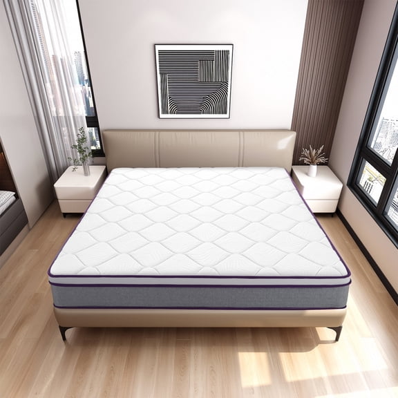 BMMB 10 Inch Twin Size Bedroom Mattress Combination Of Heavy Duty Pocket Coils Spring And Memory Foam Mattress Fully Supportive Great Balance