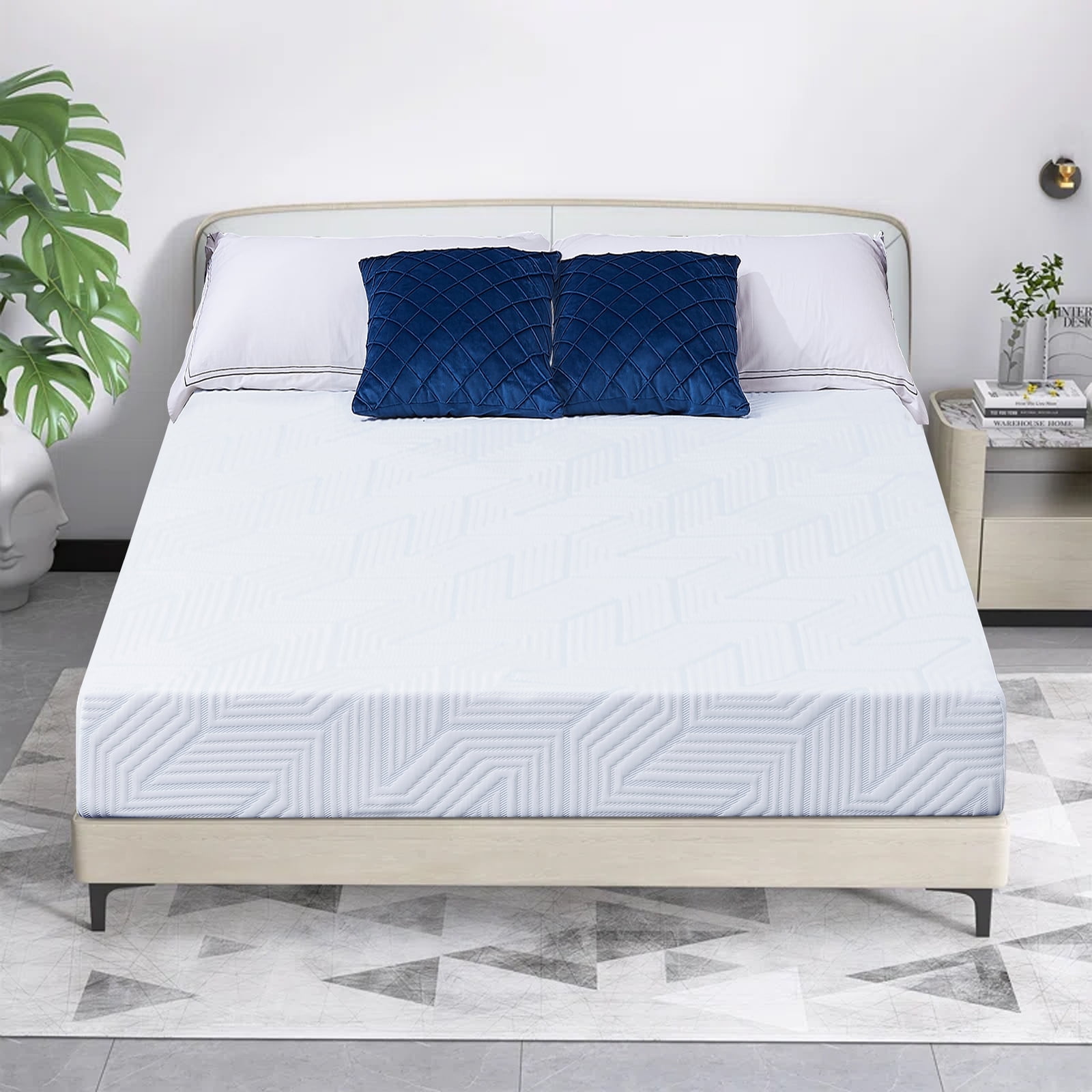 BMMB 5 Inch Queen Mattress,Gel Memory Foam Mattress,Breathable Cover,Bed in a Box