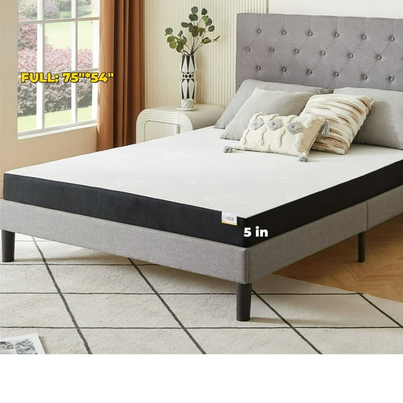 BMMB Memory Foam Mattress, 5 inch, Full Size, Medium Firm Feel, Waterproof Cover, Adult