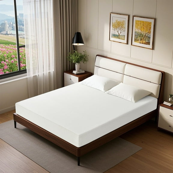 BMMB 6 Inch Full Size Mattress, Memory Foam Mattress in a Box with Cooling Green Tea Gel,Fiberglass Free & Back Pain Relief