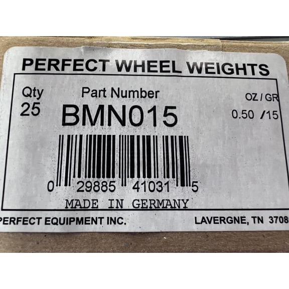 BMN 015 Wheel weights Pk 25
