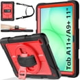 thumbnail image 1 of BMOUO Case for Samsung Galaxy Tab A11 Plus 11" 2026 / A9 Plus 11 Inch 2024,Protective Case Cover with 360° Rotating Stand and Hand / Shoulder Strap for Tab A11+ / A9+ Inch , Black+Red, 1 of 7
