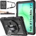 thumbnail image 1 of BMOUO Case for Samsung Galaxy Tab A11 Plus 11" 2026 / A9 Plus 11 Inch 2024,Protective Case Cover with 360° Rotating Stand and Hand / Shoulder Strap for Tab A11+ / A9+ Inch , Black, 1 of 8