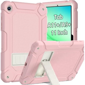 BMOUO Case for Samsung Galaxy Tab A11+ Plus 11" 2026 / Tab A9+ Plus 11 Inch 2023, Heavy Duty Shockproof Protective Case Cover with Kickstand , Pink