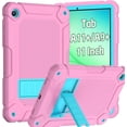 thumbnail image 1 of BMOUO Case for Samsung Galaxy Tab A11+ Plus 11" 2026 / Tab A9+ Plus 11 Inch 2023, Heavy Duty Shockproof Protective Case Cover with Kickstand , Pink+Teal, 1 of 7