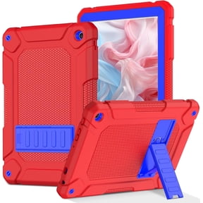 BMOUO Case for All-New Amazon Fire HD 10 Tablet (13th Generation 10.1", 2023 Release), Layer Duty Shockproof Rugged Case with Kickstand, Red+Blue