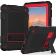 thumbnail image 1 of BMOUO Case for All-New Amazon Fire HD 8 & HD 8 Plus Tablet (Only 12th Gen,2024/2022), Layer Duty Shockproof Rugged Case with Kickstand, Black+Red, 1 of 7