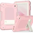 thumbnail image 1 of BMOUO Case for All-New Amazon Fire HD 8 & HD 8 Plus Tablet (Only 12th Gen,2024/2022), Layer Duty Shockproof Rugged Case with Kickstand, Pink, 1 of 7