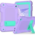 thumbnail image 1 of BMOUO Case for All-New Amazon Fire HD 8 & HD 8 Plus Tablet (Only 12th Gen,2024/2022), Layer Duty Shockproof Rugged Case with Kickstand, Purple+Teal, 1 of 7
