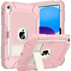 BMOUO Case for iPad (A16) 11th Generation 11 Inch 2025/iPad 10th Generation 10.9" 2022 - with Kickstand & Pencil Holder, Heavy Duty Shockproof Protective iPad 11th 10th Generation Case, Pink