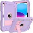 thumbnail image 1 of BMOUO Case for iPad (A16) 11th Generation 11 Inch 2025/iPad 10th Generation 10.9" 2022 - with Kickstand & Pencil Holder, Heavy Duty Shockproof Protective iPad 11th 10th Generation Case, Light Purple, 1 of 7