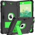 thumbnail image 1 of BMOUO Case for iPad 6th 5th Generation (9.7 inch, 2018/2017), Shockproof Protective iPad 9.7 Case with Built-in Stand/Pencil Holder for iPad 6th/5th Gen, Air 2, Black+Green, 1 of 7