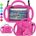 thumbnail image 1 of BMOUO Kids Case for Fire 7 2022 Tablet (12th Generation,2022 Release), with Shoulder Strap, Shockproof Light Weight Kids Case for Amazon fire 7 Tablet 7” Display 2022, Rose, 1 of 8