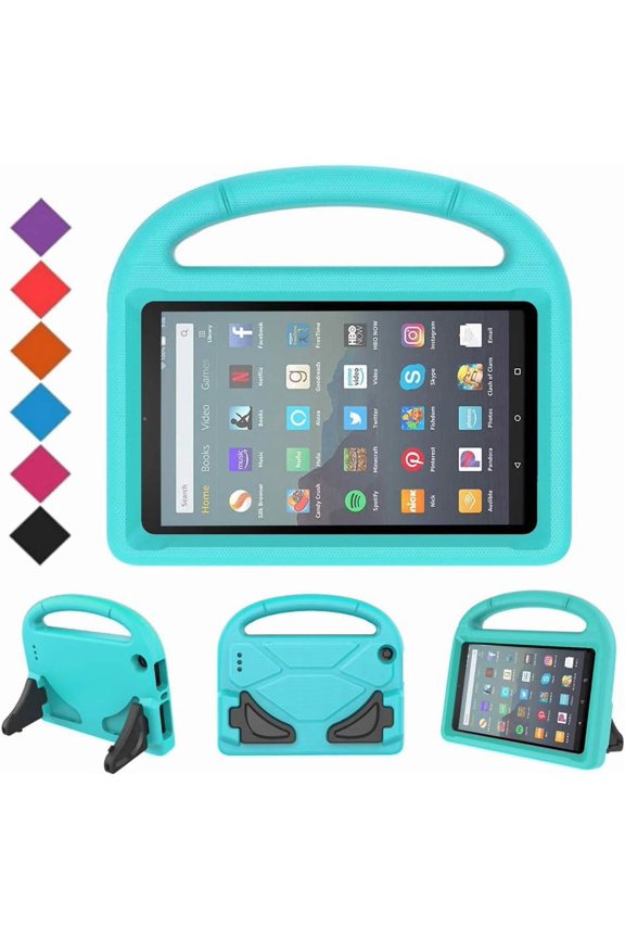 Kids Case for Fire 7 Tablet (12th Generation,2022 Release), Fire 7 Tablet Case, Fire 7 2022 Case, Shockproof Handle Stand Kids Case for Amazon Fire 7 Tablet 2022 Latest Model 7", Cyan