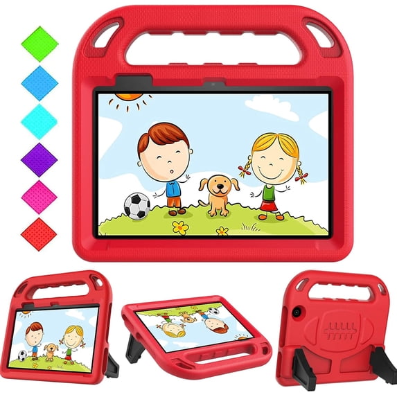 BMOUO Kids Case for Fire 7 Tablet (12th Generation,2022 Release), Fire 7 Tablet Case, Fire 7 2022 Case, Shockproof Handle Stand Kids Case for Amazon Fire 7 Tablet 2022 Latest Model 7", Red