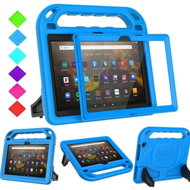 BMOUO Kids Case for Fire HD 10 & Fire HD 10 Plus Tablet (13/11th Generation , 2023/2021 Release), with Screen Protector, Shockproof Handle Stand Kids Case for Fire HD 10 Tablet & Fire HD 10 Plus, Blue
