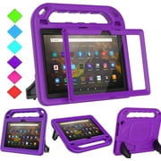 BMOUO Kids Case for Fire HD 10 & Fire HD 10 Plus Tablet 13/11th Generation , 2023/2021 Release, with Screen Protector, Shockproof Handle Stand Case for Fire HD 10 Tablet & Fire HD 10 Plus, Purple