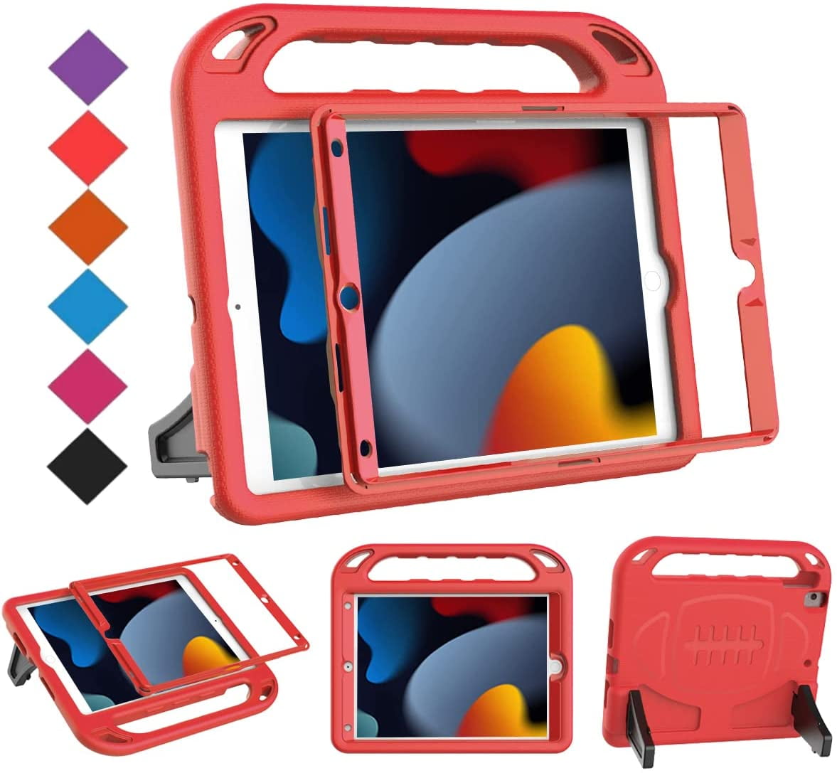 BMOUO iPad 9th/8th/7th Generation Case for Kids,iPad 10.2 Case,Shockproof  Light Weight Convertible Handle Stand Kids Case for New iPad 10.2
