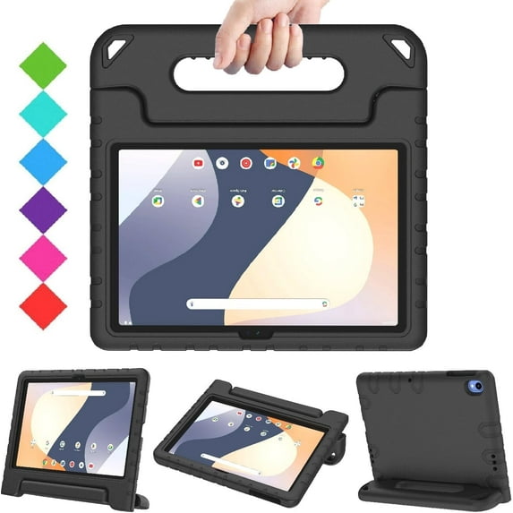 BMOUO Kids Case for Onn 10.1 Tablet Case (2024) Model#100135925, Shockproof Light Weight Handle Stand Case for Walmart Onn Tablet Case 10.1 inch (Gen 4), Black