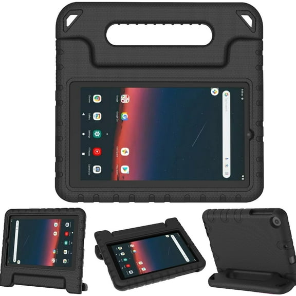 BMOUO Kids Case for Walmart Onn 7 inch Gen 3 2022 (Model:100071481), Light Weight Shockproof Convertible Handle Stand Case for Onn 7" Tablet 2022 (Only Fit for 2022, 3rd Gen),Black