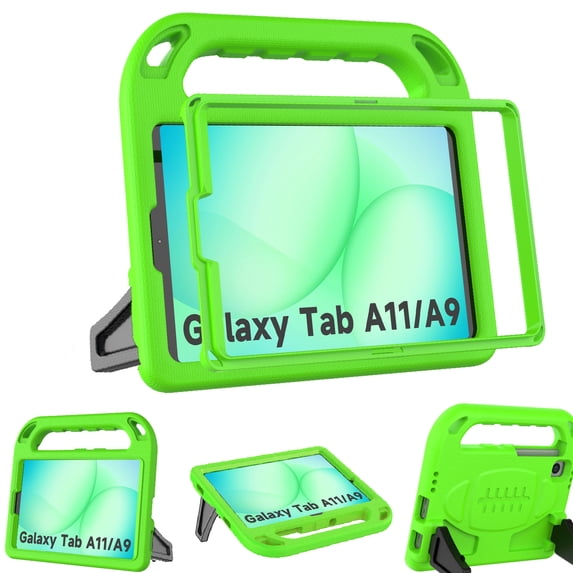 BMOUO Kids Case for Samsung Galaxy Tab A11 8.7 Inch 2025/A9 8.7" 2023 /Tab A7 Lite 8.7" 2021- with Built-in Screen Protector, Shockproof Samsung Galaxy Tab A11/A9/A7 Lite Case 8.7 Inch - Green