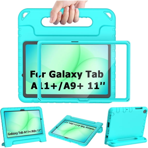 BMOUO Kids Case for Samsung Galaxy Tab A11+ Plus 11 Inch 2026/ A9+ Plus 2023 with Built-in Screen Protector, Light Weight Shock Proof Handle Stand Cover for Galaxy Tab A11 Plus/A9 Plus ,Teal