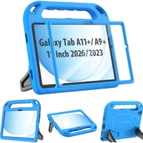 BMOUO Kids Case for Samsung Galaxy Tab A11  Plus 11” 2026/A9  Plus 11 Inch 2023, with Screen Protector, Shockproof Lightweight Stand Handle Samsung Galaxy Tab A11 Plus/A9 Plus Case for Kids, Blue