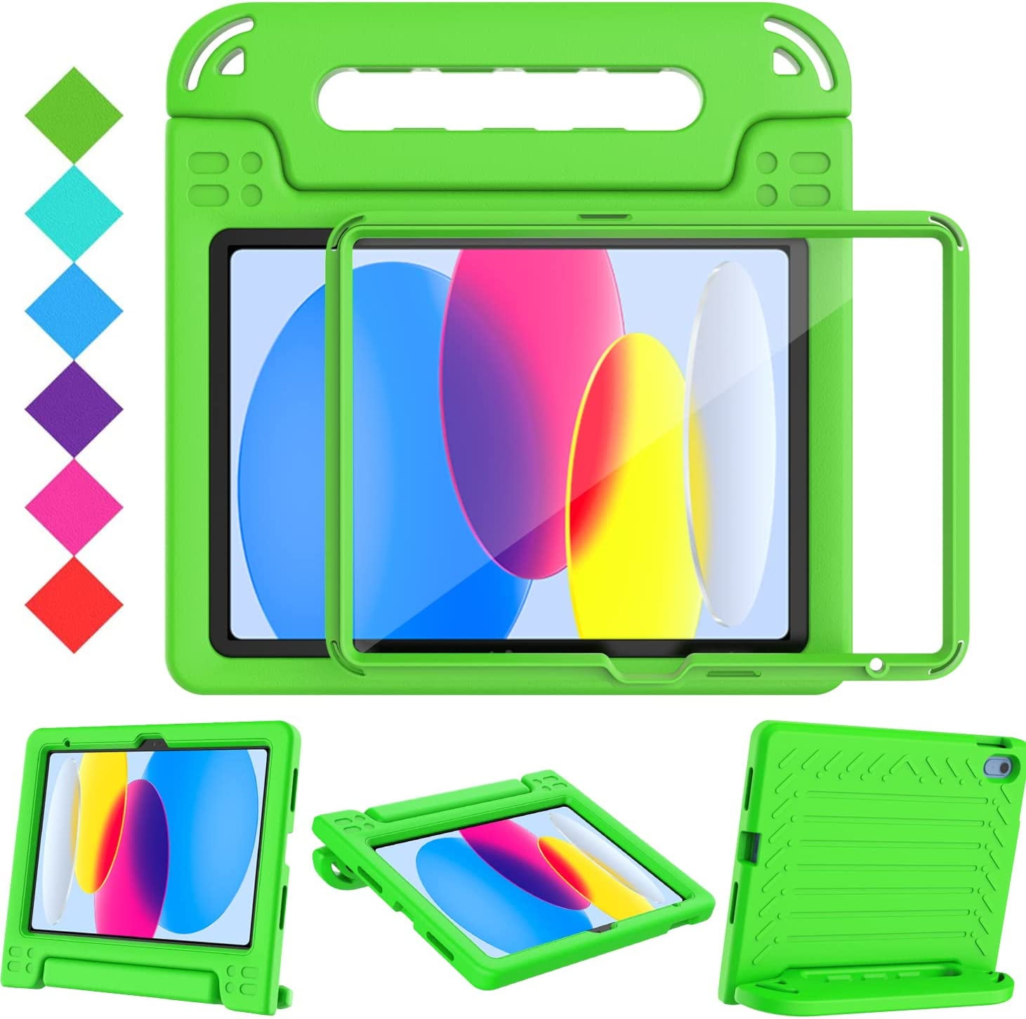 BMOUO, Kids iPad Case, 10th Gen 10.9 inch, Shockproof Screen Protector ...