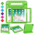thumbnail image 1 of BMOUO Kids Case for iPad 5th/6th Generation (9.7-inch, 2017/2018), iPad Air 2 / iPad Pro 9.7 Case with Built-in Screen Protector, Shockproof Protective Cover with Handle Stand for Kids, Green, 1 of 8
