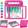 thumbnail image 1 of BMOUO Kids Case for iPad 5th/6th Generation (9.7-inch, 2017/2018), iPad Air 2 / iPad Pro 9.7 Case with Built-in Screen Protector, Shockproof Protective Cover with Handle Stand for Kids, Rose, 1 of 8