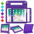 thumbnail image 1 of BMOUO Kids Case for iPad 5th/6th Generation (9.7-inch, 2017/2018), iPad Air 2 / iPad Pro 9.7 Case with Built-in Screen Protector, Shockproof Protective Cover with Handle Stand for Kids, Purple, 1 of 7